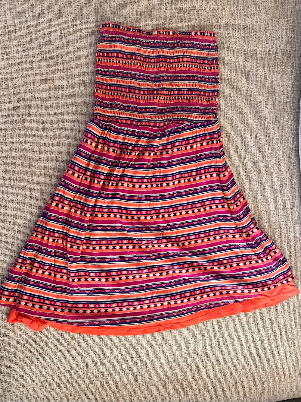 Guess Strapless Patterned Sundress Size Small